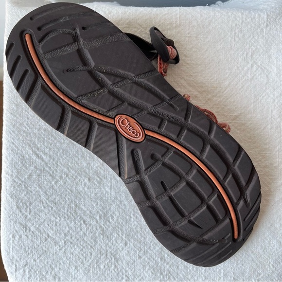 Chaco Women's Double Strap Strappy Sandals - Black and Coral - Picture 7 of 11